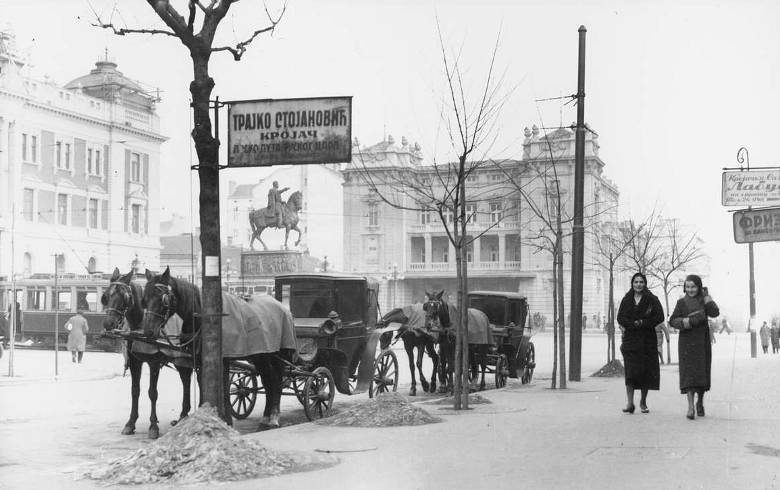 Trg Republike zima Beograd pre rata