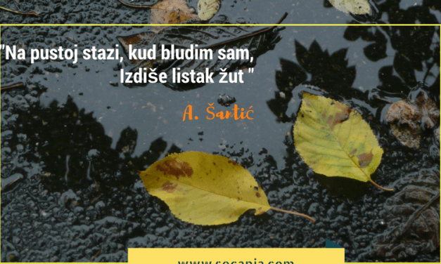 Jesen je, lišće žuti, a nebo plače