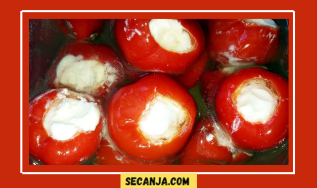 Paprike punjene sirom za zimu – recept