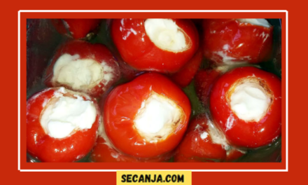 Paprike punjene sirom za zimu – recept