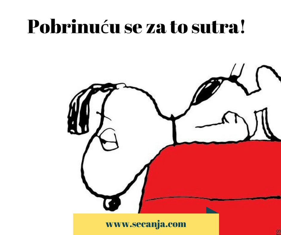 Pobrinucu se za to sutra Snupi